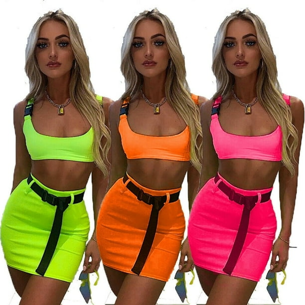 S-Fly Womens Crop Top Lace Up Midi Skirt Outfit Two Piece Bodycon Bandage Dress S-Fly Womens Crop Top Lace Up Midi Skirt Outfit Two Piece Bodycon Bandage Dress